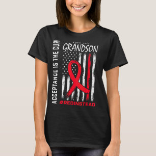 Camiseta Redação de Aceitação, em vez de Vestir Vermelho, e