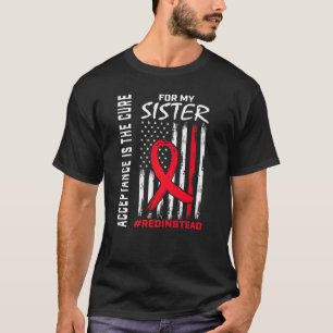 Camiseta Redação de Aceitação em vez de Vestir Vermelho em 