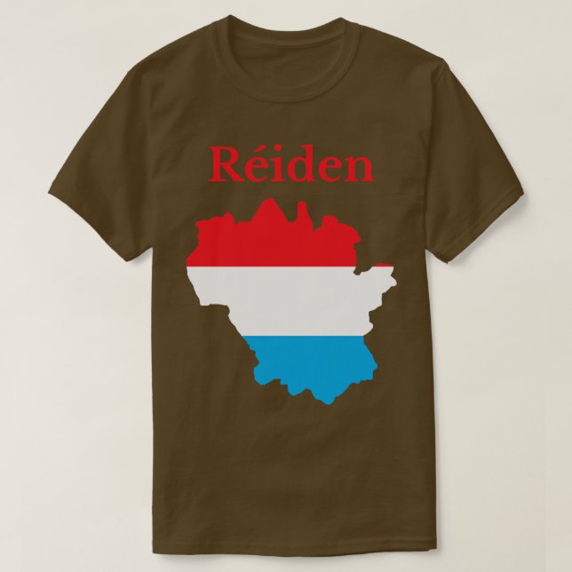 Camiseta Redange Canton Map Luxembourg (Frente do Design)