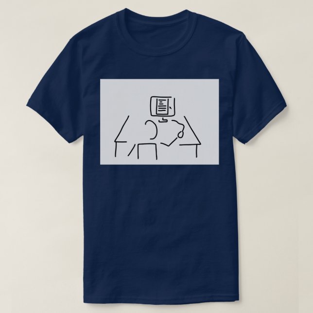 Camiseta redator de script técnico do editor (Frente do Design)