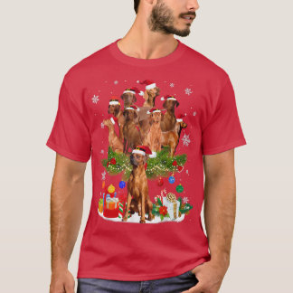 Camiseta Redbone Coonhound Christmas Tree Luz Engraçada Cac