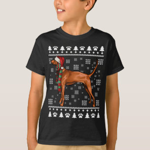Camiseta Redbone Coonhound Dog Santa Hat Xmas Ugly Christma