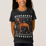 Camiseta Redbone Coonhound Dog Santa Hat Xmas Ugly Christma<br><div class="desc">Redbone Coonhound Dog Santa Hat Natal Feio Natal</div>