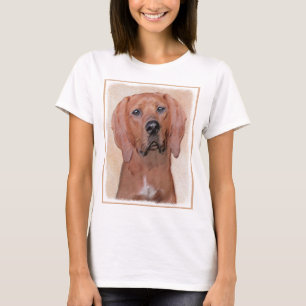 Camiseta Redbone Coonhound Painting - Arte De Cachorro Orig