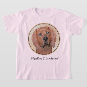 Camiseta Redbone Coonhound Painting - Arte De Cachorro Orig