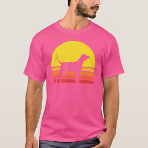 Camiseta Redbone Coonhound Silhout Vintage Retro
