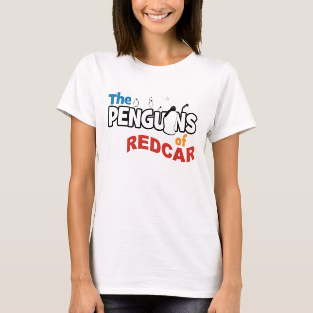 Camiseta REDCAR T-Shirt Os pinguins do cheio do Redcar (Frente)