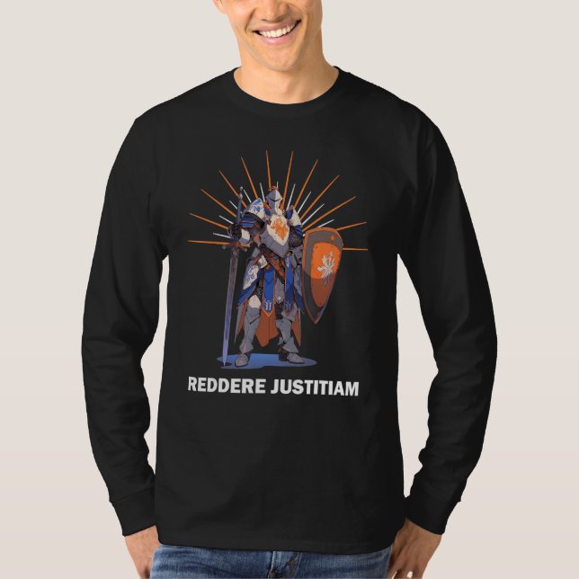 Camiseta REDDERE JUSTITIAM Knights Templar Motto (Frente)