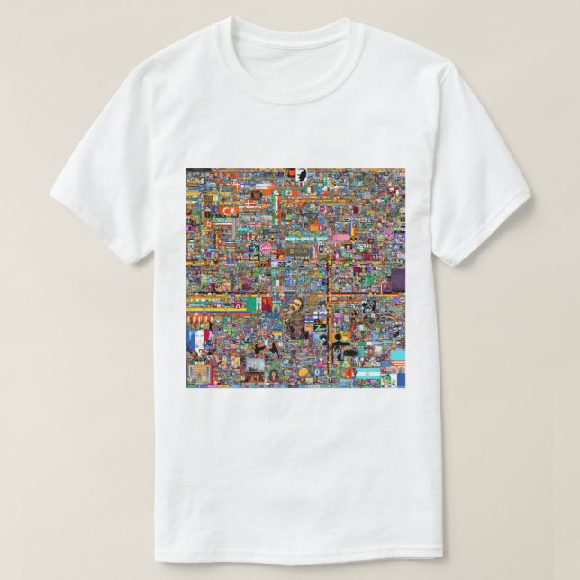 Camiseta reddir rplace final, reddit place end, reddit rpla (Frente do Design)
