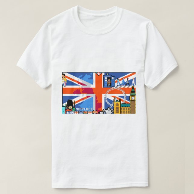 Camiseta Reddit R place England Flag (Frente do Design)