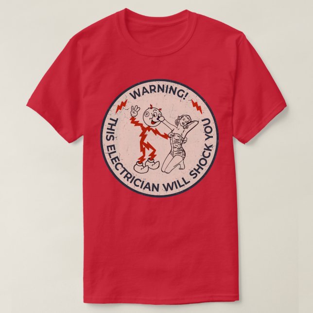 Camiseta Reddy Kilowatt, este eletricista vai te chocar (Frente do Design)