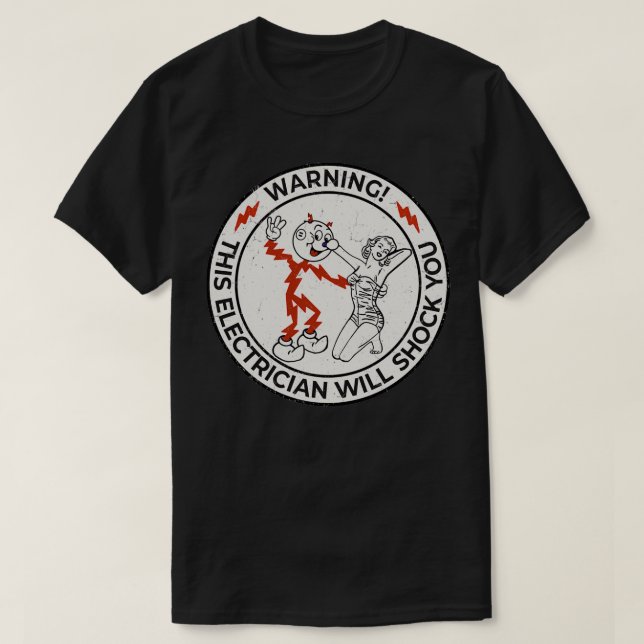 Camiseta Reddy Kilowatt, este eletricista vai te chocar (2 (Frente do Design)
