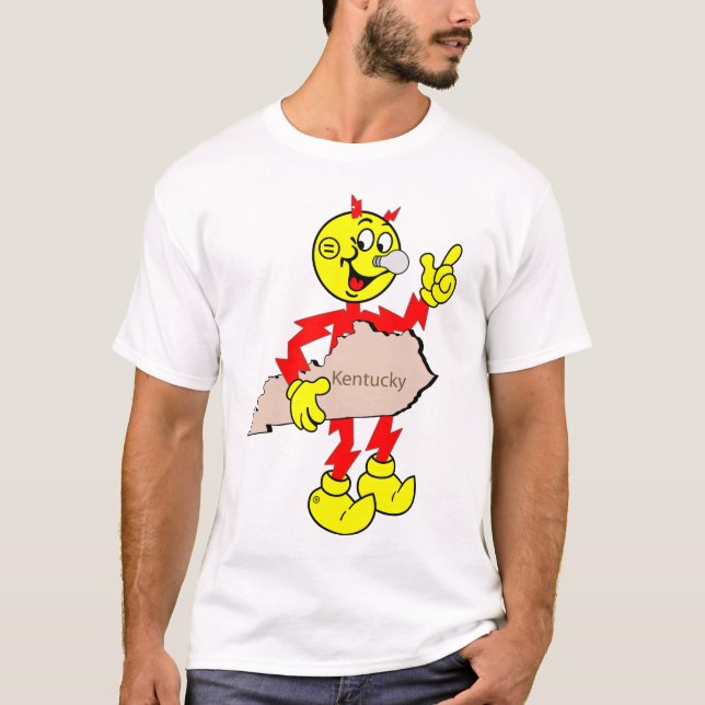 Camiseta Reddy Kilowatt Kentucky muito divertida (Frente)