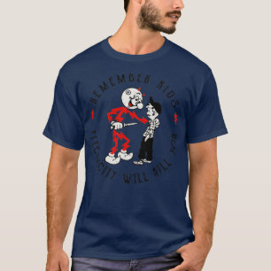 Camiseta Reddy Kilowatt lembra que a eletricidade das crian