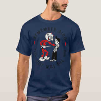 Camiseta Reddy Kilowatt lembra que a eletricidade das crian