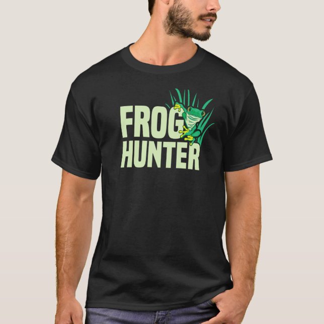 Camiseta Rede de captura de rã para pegador de rã (Frente)