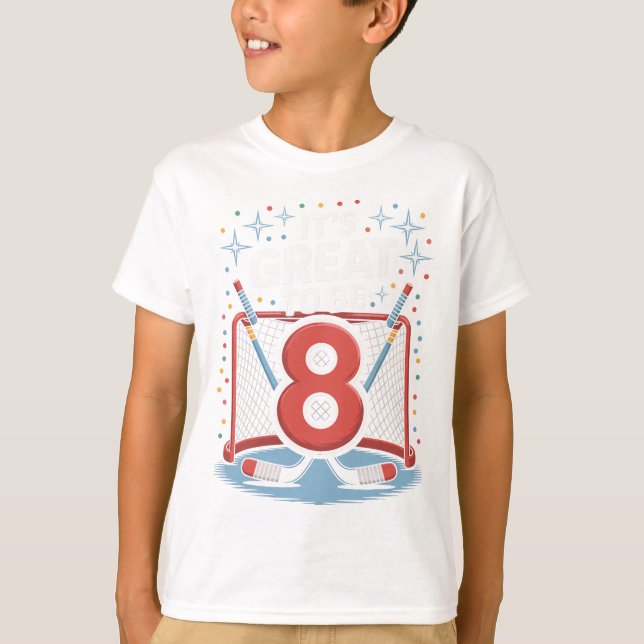 Camiseta Rede De Hóquei E Paus É Ótimo Ser 8  (Frente)