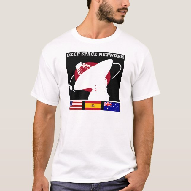 Camiseta Rede do espaço profundo da NASA (Frente)