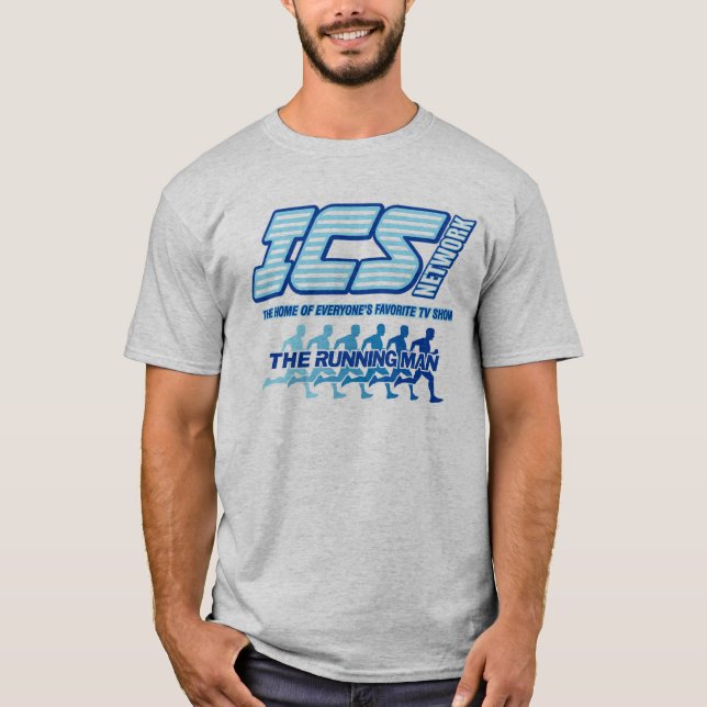 Camiseta Rede do ICS/logotipo de funcionamento do homem (Frente)