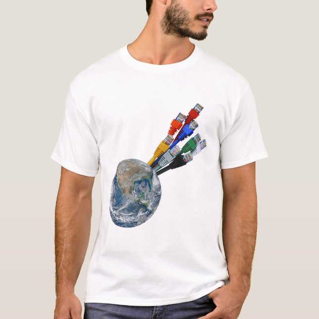 Camiseta Rede Ethernet conectada à Terra (Frente)