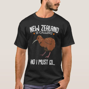 Camiseta Rede neozelandesa de aves naturais que viajam para