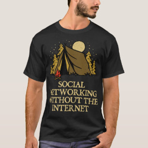 Camiseta Rede sem Campos de Internet Camper Amigos