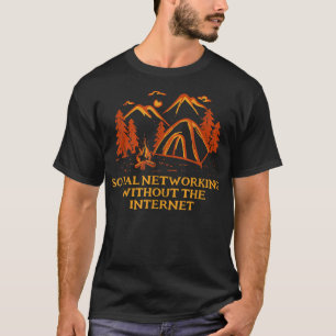 Camiseta Rede sem Campos de Internet Camper Amigos