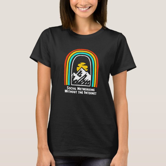 Camiseta Rede sem Internet Amigos de Acampamento Caminhonei (Frente)