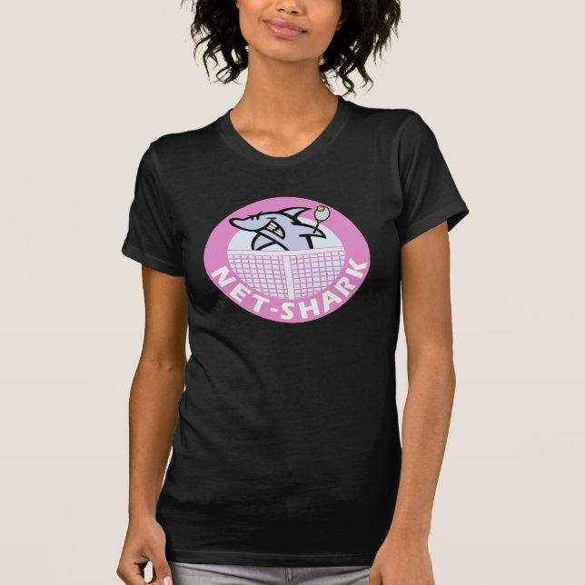 Camiseta rede-tubarão-cor-de-rosa (Frente)