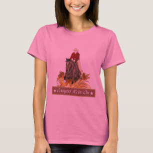 Camiseta Rédea da vaqueira no t-shirt das senhoras