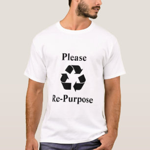 Camiseta Redefina o objetivo com o emblema do Reciclagem
