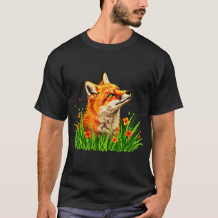 Camiseta Redemoinho de Raposa Psicodélico Abstrato Colorido