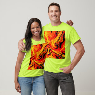 Camiseta Redemoinhos Abstratos de Emoção Ardente