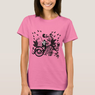 Camiseta Redemoinhos Irlandeses Negros e Leprechauns