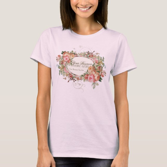 Camiseta Redemoinhos modernos antigos do buquê floral dos (Frente)