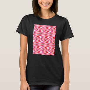 Camiseta Redemoinhos Rosa E Vermelho Estéticos  Rosas Paste