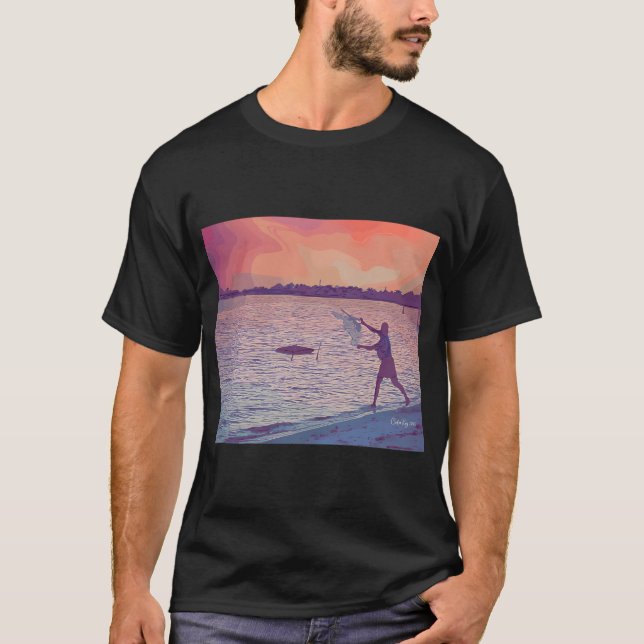 Camiseta Redes para isca em Cedar Key Florida (Frente)