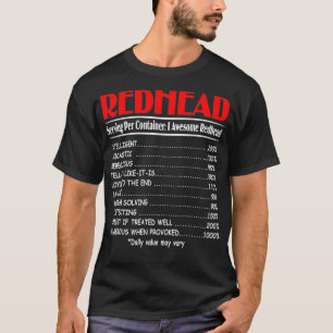 Camiseta Redhead Engraçada Servindo Por Contentor Redhea In