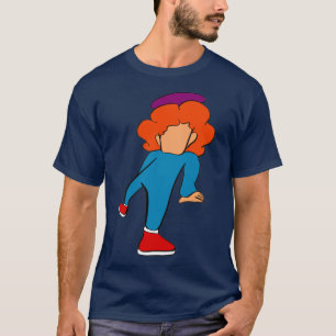 Camiseta Redhead in a blue jumpsuit