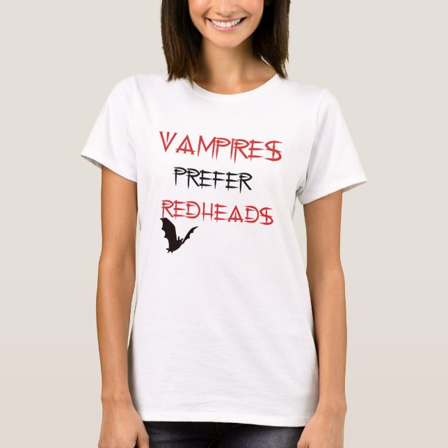Camiseta redheads do orefer dos vamoires (Frente)