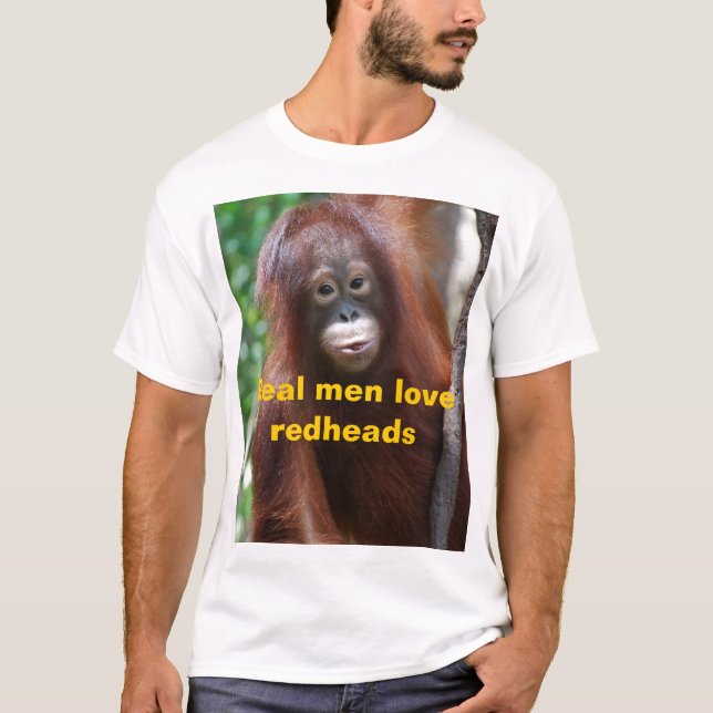 Camiseta Redheads reais do amor dos homens (Frente)