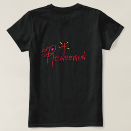 Camiseta ‘Redimido’ Texto Desenhado à Mão Cruzes C