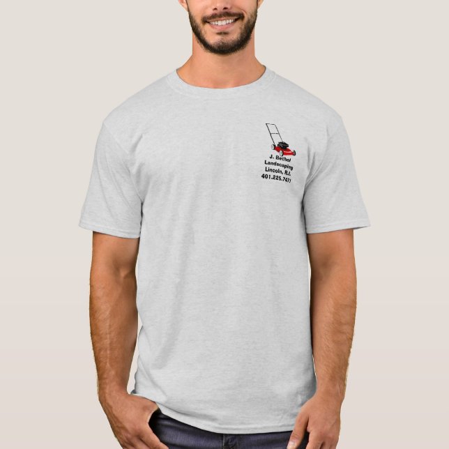 Camiseta REDMOWER, J. Bethel LandscapingLincoln, R.I.401… (Frente)
