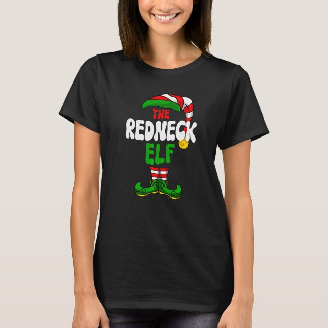 Camiseta Redneck Elf Pajama Matando Grupo Holida de Natal (Frente)