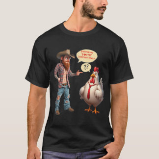 Camiseta Redneck Interroga Sobre "Aquele Novo Hen-Tie" (Hen