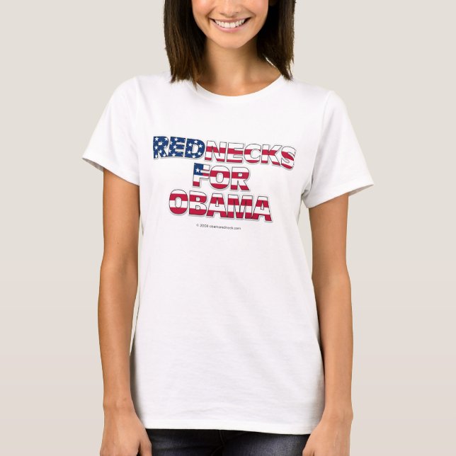 Camiseta Rednecks para Obama Damas T-Shirt (Frente)
