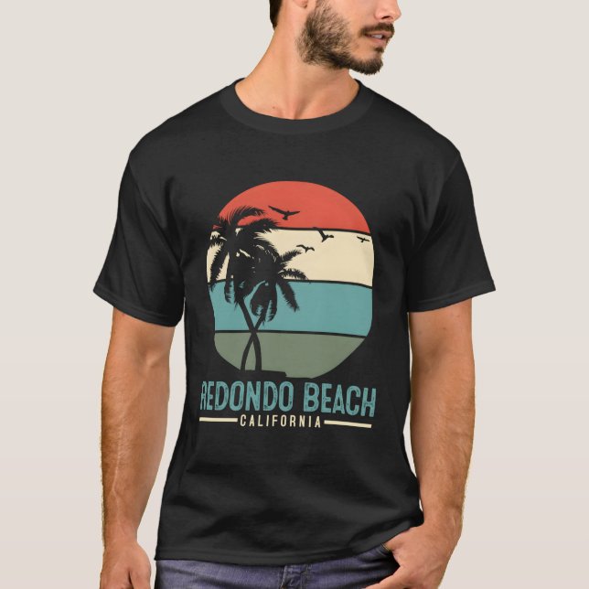 Camiseta Redondo Beach California Retro Gift (Frente)