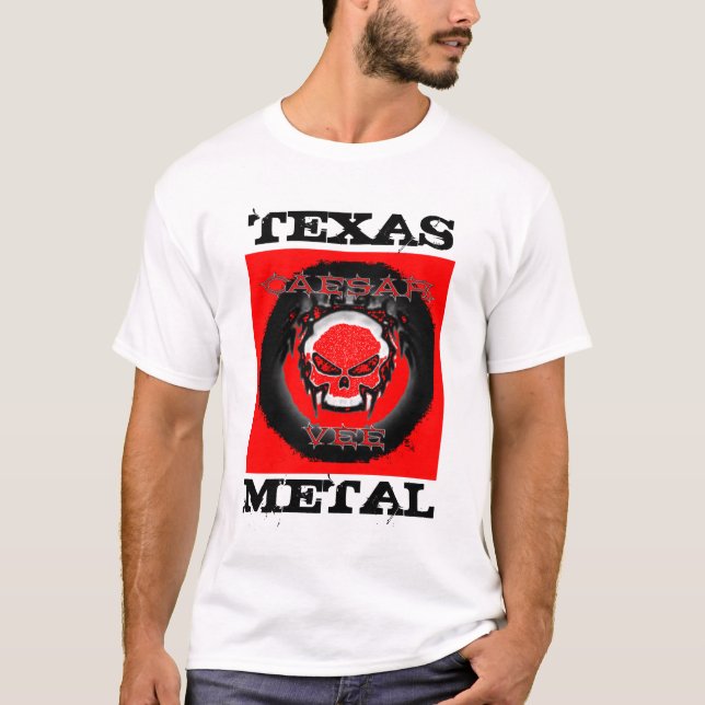CAMISETA REDSKULLZAZ, TEXAS, METAL (Frente)
