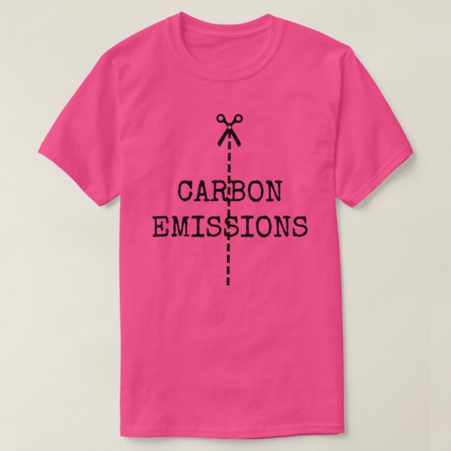 Camiseta redução das emissões de carbono 1 (Frente do Design)