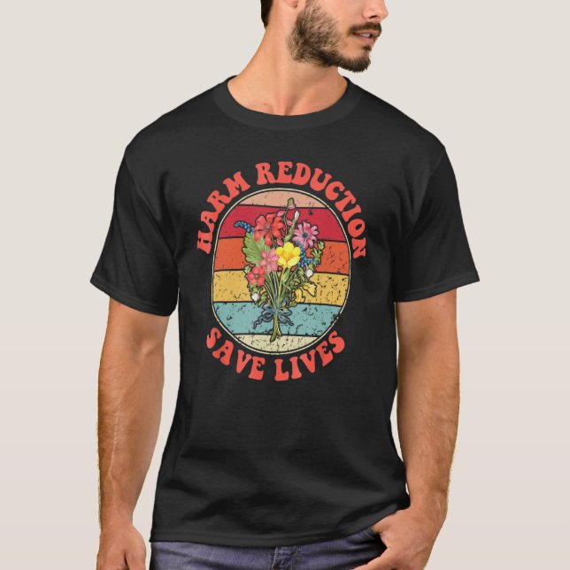 Camiseta Redução De Danos Salva Vidas Flores Vítimas Florai (Frente)